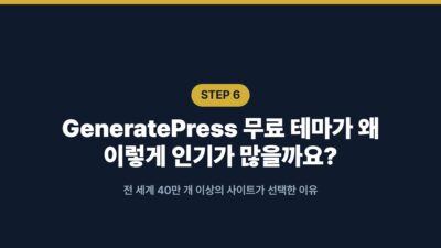 GeneratePress, LiteSpeed Cache, SEO, 무료 테마, 블로그 운영, 비용 절감, 사이트 속도, 워드프레스