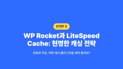 LiteSpeed Cache, 워드프레스 속도, 워드프레스 최적화, 웹서버 캐싱, 첫 페이지 응답 시간, 캐시 플러그인