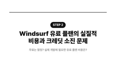 AI 코드 자동화, Windsurf 후기, 개발 생산성, 로컬 개발 환경, 사이드 프로젝트, 유료 플랜, 초보 개발자, 크레딧 소진